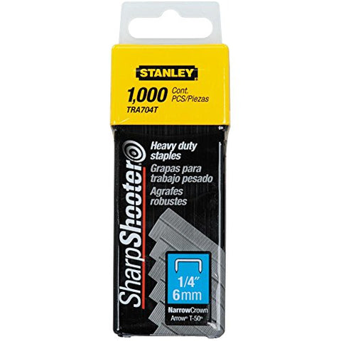 Stanley TRA704T 1/4-Inch Heavy Duty Staples, Pack of 1000