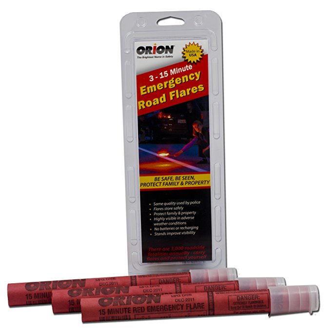 Orion Safety Products 3153-08 3-15 Minute Road Flares (1 Pack of 3 Flares)- Model # 3153-08