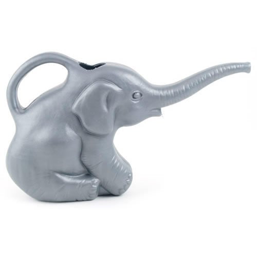 Union 63182 Elephant Watering Can, 2 Quarts, 0.5 Gallons, Gray, Novelty Indoor Watering Can