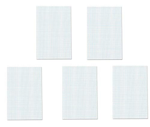Ampad Quadrille Double Sided Pad, 11 x 17, White, 4x4 Quad Rule, 50 Sheets, 5 Pads, 250 Sheets Total (22-037)