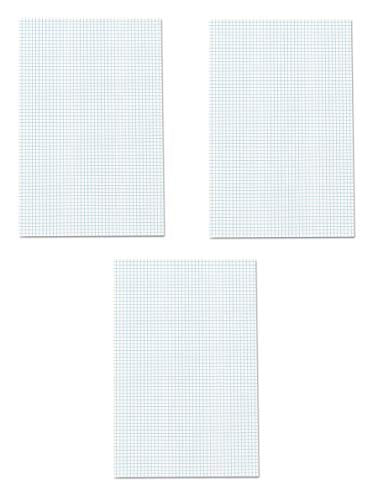 Ampad Quadrille Double Sided Pad, 11 x 17, White, 4x4 Quad Rule, 50 Sheets, 3 Pads, 150 Sheets Total (22-037)