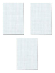 Ampad Quadrille Double Sided Pad, 11 x 17, White, 4x4 Quad Rule, 50 Sheets, 3 Pads, 150 Sheets Total (22-037)