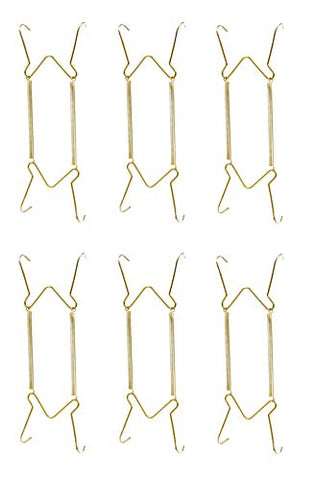 Hillman 122048 Plate Hangers 5-1/2"-8" with Tip Protectors, Sold as 6 Pack