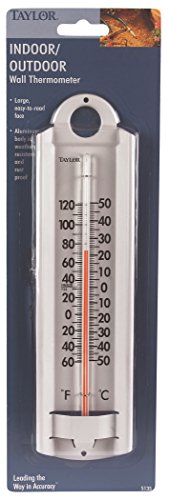 Taylor 5135 Indoor-Outdoor Aluminum Wall Thermometer